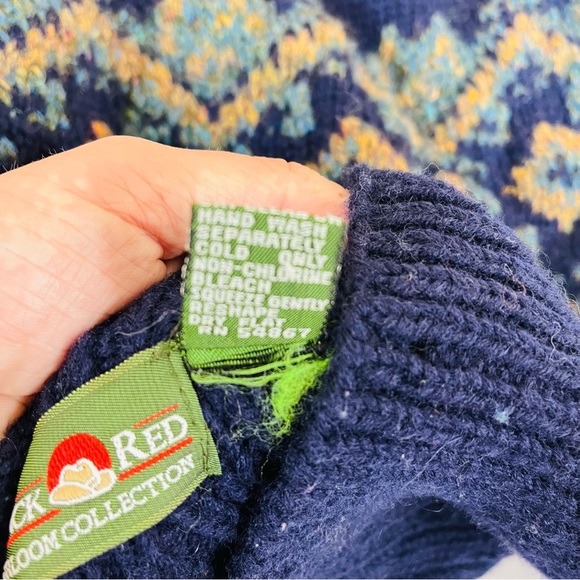 Outback Red Vintage Wool Knit Nordic Sweater Size S - Picture 6 of 12